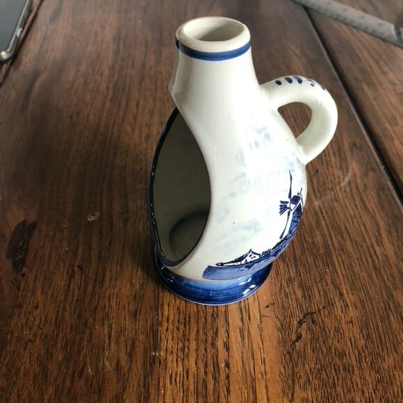 Vintage Delft Blue and White Hand Painted Candle Holder - Picture 1 of 6
